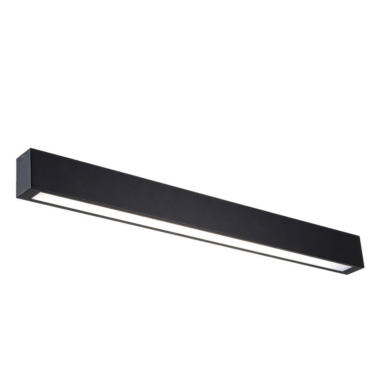 Lampa sufitowa Ibros duża LED CCT czarna IP44 – widok frontowy - 13823
