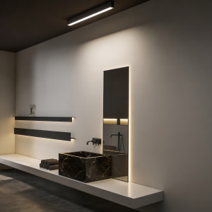 Minimalistyczny plafon Ibros LED do łazienki i korytarza