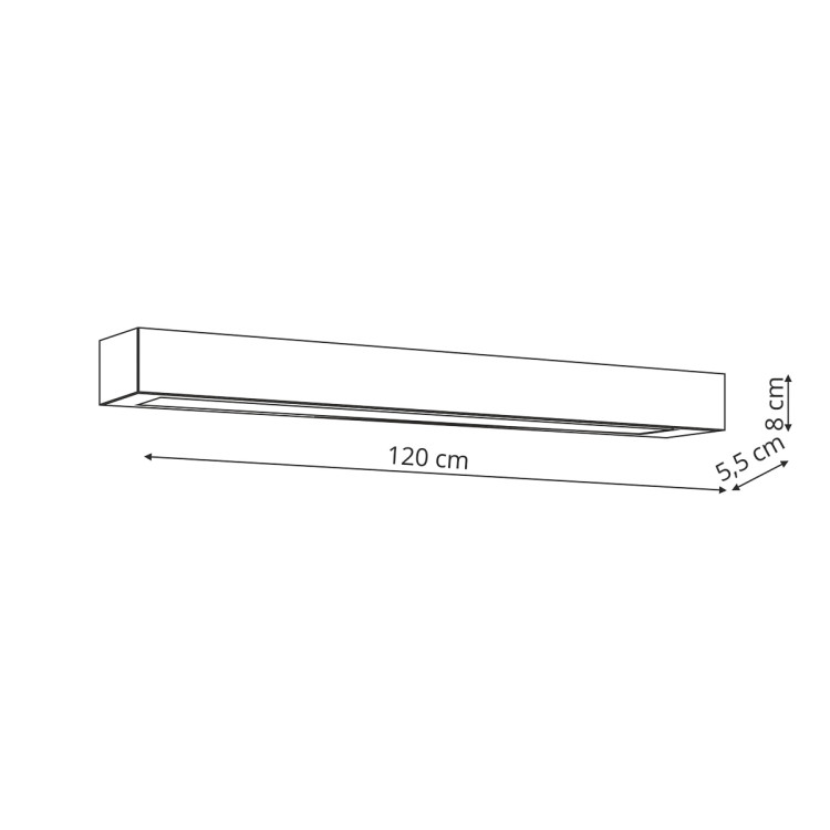Kinkiet Ibros 120 cm biały IP44 LED CCT - 13856