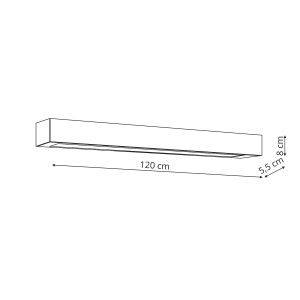 Kinkiet Ibros 120 cm czarny IP44 LED CCT