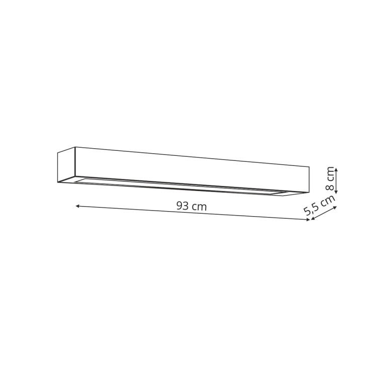 Kinkiet Ibros 93 cm biały IP44 LED 4000K - 13898