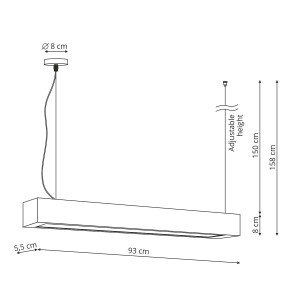 Lampa wisząca Ibros czarna 24W IP20 LED CCT