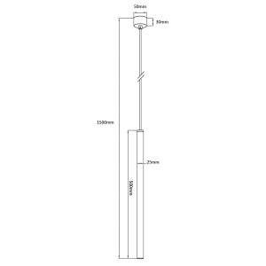 Lampa wisząca Lungo 1 czarna 1xG9