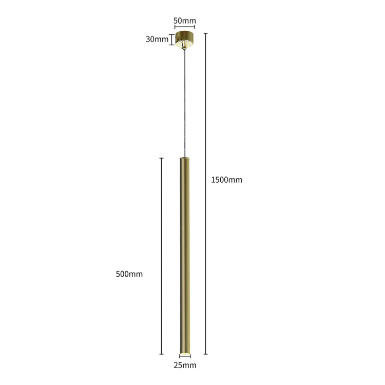 Lampa wisząca Lungo 1 złota 1xG9 - 13951