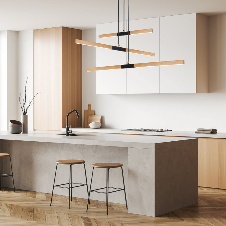 Lampa wisząca Lugano drewno LED 3000K - 13953