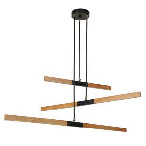 Lampa wisząca Lugano drewno LED 3000K