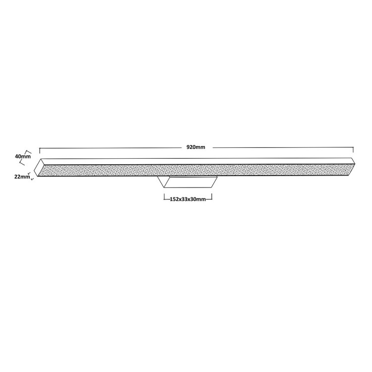 Kinkiet Aqua 92 cm czarny IP44 LED CCT - 14007