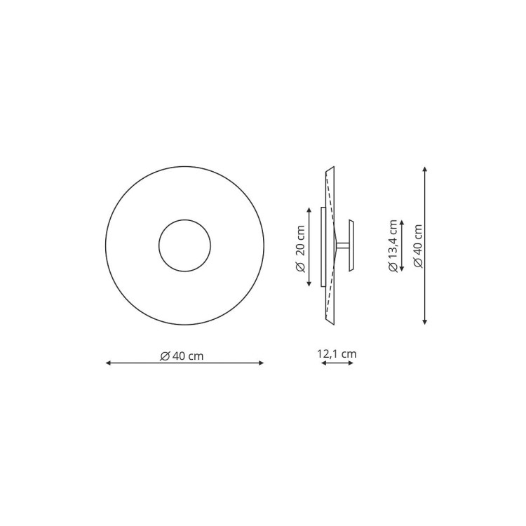 Plafon COCO 40 cm niebieski LED - 14038