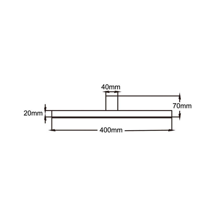 Kinkiet Nevada 40 cm czarny IP44 LED 4000K - 14100