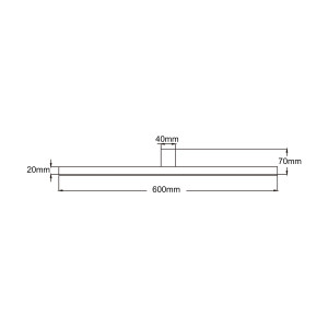 Kinkiet Nevada 60 cm czarny IP44 LED 4000K