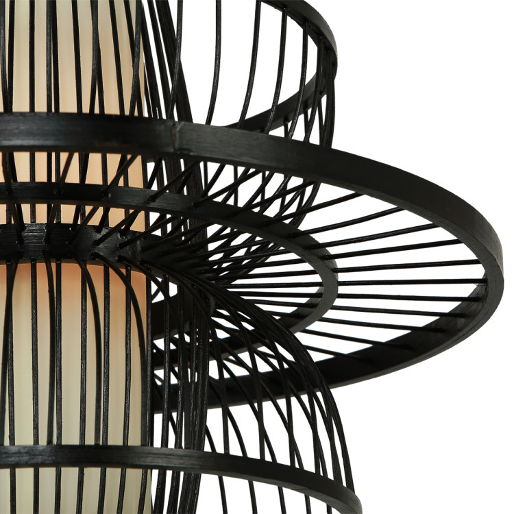 Rattanowa lampa wisząca Astra czarna 1xE27 - 14210