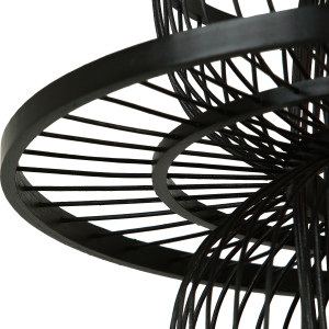 Rattanowa lampa wisząca Astra czarna 1xE27