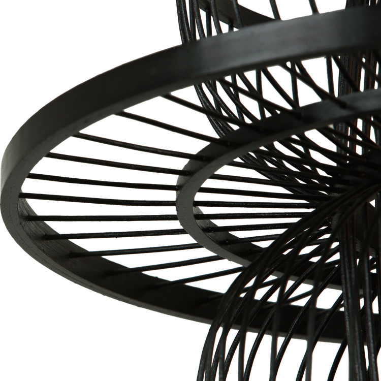 Rattanowa lampa wisząca Astra czarna 1xE27 - 14211