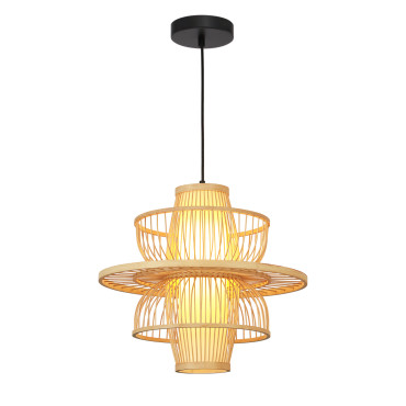 Rattanowa lampa wisząca Astra naturalna 1xE27