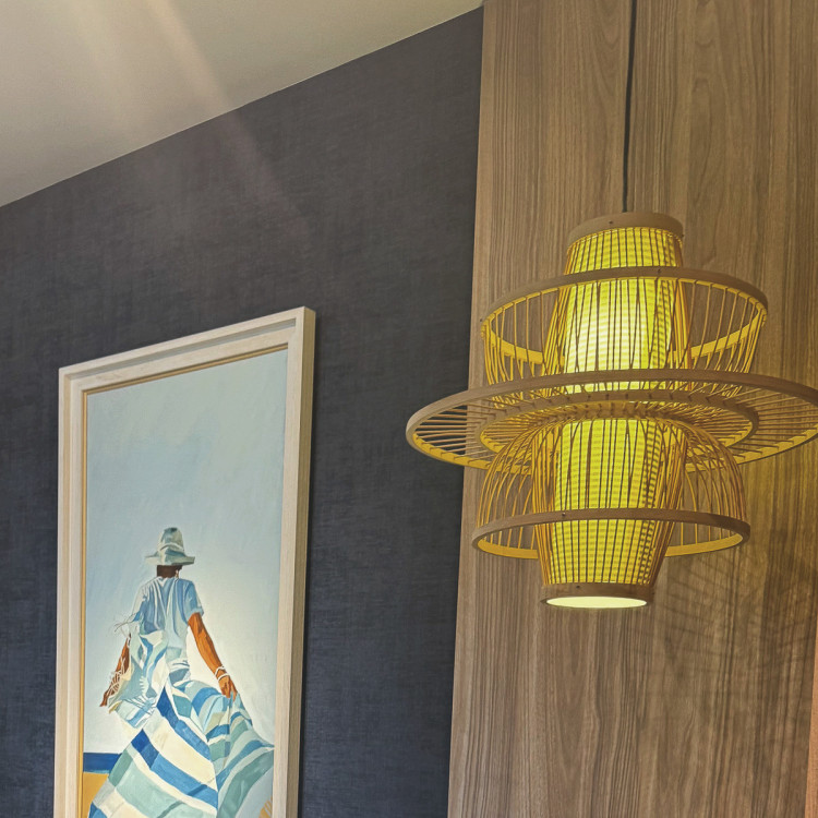 Rattanowa lampa wisząca Astra naturalna 1xE27 - 14220