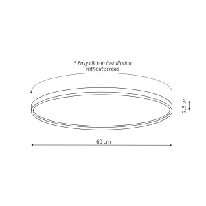 Plafon California 60 cm biały LED CCT