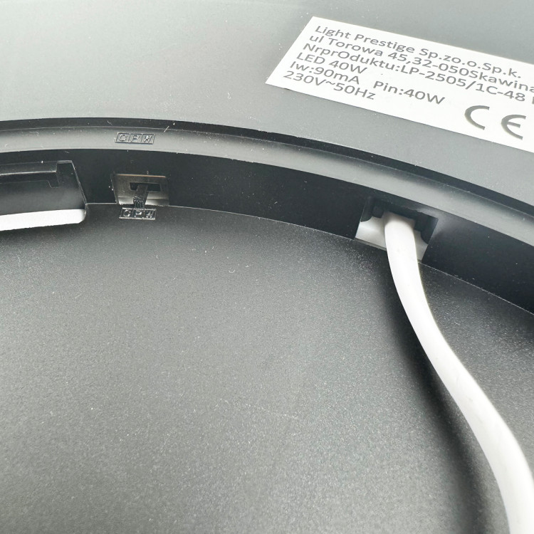 Plafon California 48 cm czarny LED CCT - 14317