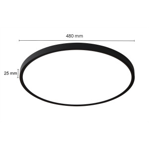 Plafon California 48 cm czarny LED CCT
