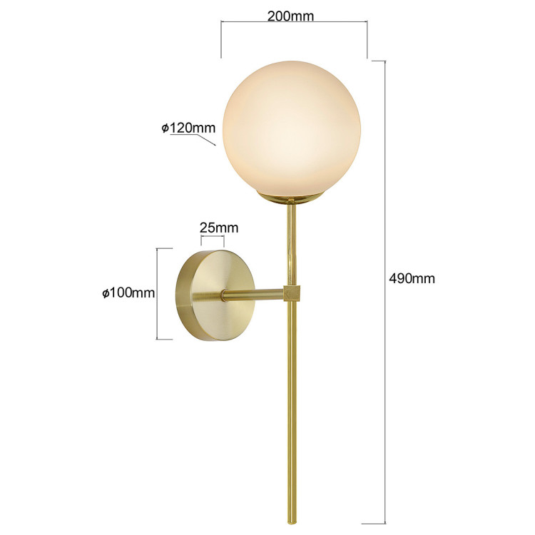 Kinkiet Piruleta złoty IP44 1xG9 - 14371