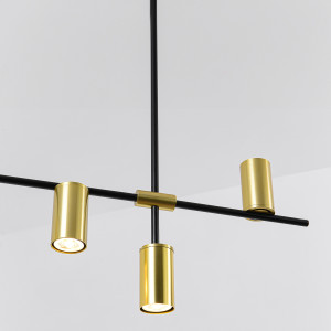 Lampa wisząca Arizona czarno - złota 6xGU10