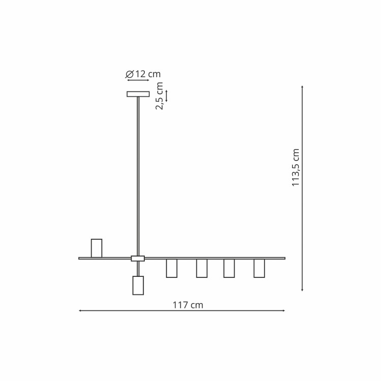Lampa wisząca Arizona czarno - złota 6xGU10 - 14395