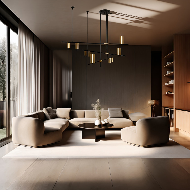 Lampa wisząca Arizona czarno - złota 9xGU10 - 14398