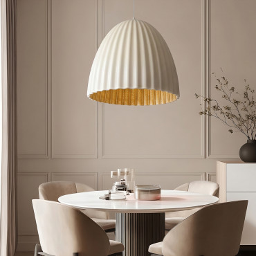 Lampa wisząca Elva 50 cm biały