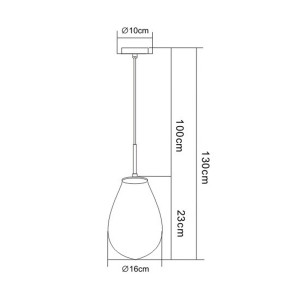 Lampa wisząca Fondi czarna 1xE14