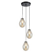 Lampa wisząca Fondi czarna 3xE14