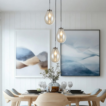 Lampa wisząca Fondi czarna 3xE14