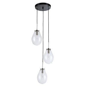 Lampa wisząca Fondi czarna 3xE14