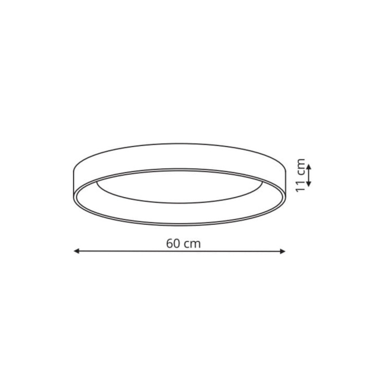 Plafon Georgia 60 cm czarny LED CCT - 14481