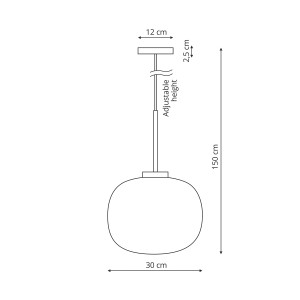 Lampa wisząca Jukon biała 1xE27