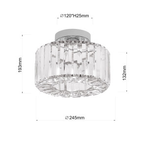 Plafon Vetro chrom 1xE27
