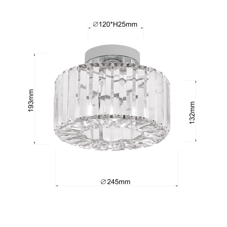 Plafon Vetro chrom 1xE27 - 14563