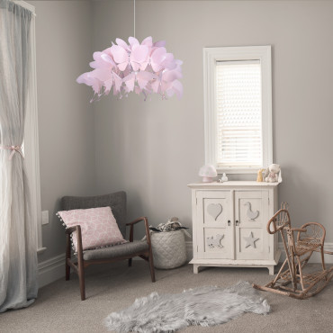 Lampa wisząca Farfalla różowa 1xE27