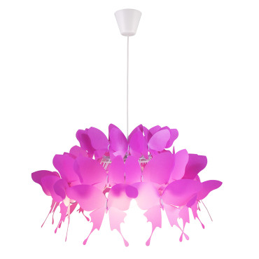 Lampa wisząca Farfalla ciemny róż 1xE27