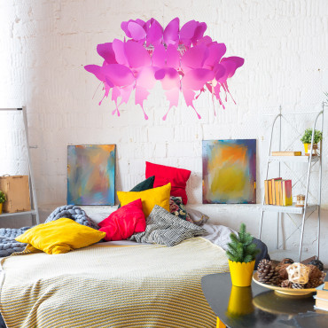 Lampa wisząca Farfalla ciemny róż 1xE27