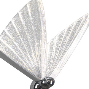 Chromowana lampa Mariposa LED CCT do jadalni