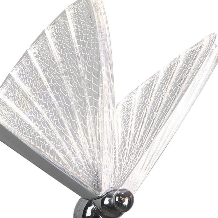 Chromowana lampa Mariposa LED CCT do jadalni - 14590