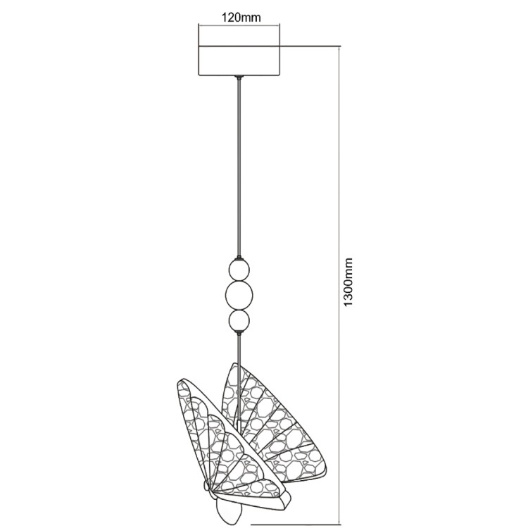 Lampa wisząca z motywem motyla Mariposa Light Prestige - 14593