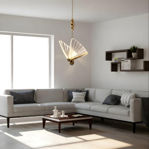 Elegancka lampa wisząca Mariposa do salonu glamour