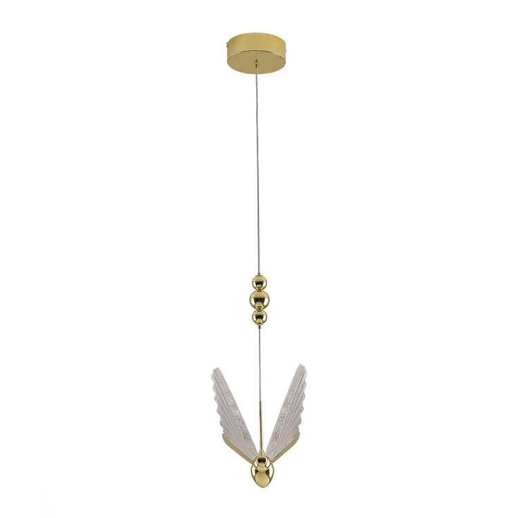 Złota lampa wisząca Mariposa do sypialni w stylu glamour - 14602