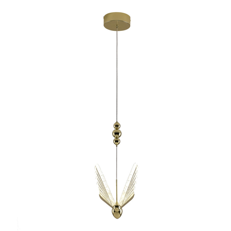 Nowoczesna lampa sufitowa Mariposa złota LED CCT - 14603