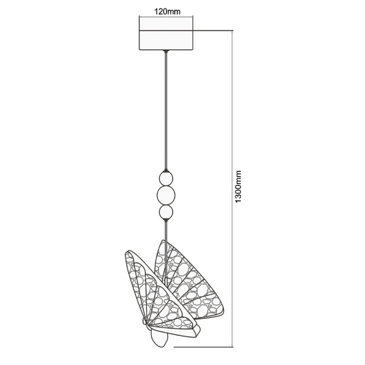 Lampa wisząca Mariposa 1 mix kolor LED CCT - 14618