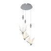 Lampa wisząca Mariposa 3 srebrna LED CCT