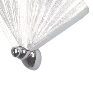 Chromowany kinkiet Mariposa do sypialni w stylu glamour