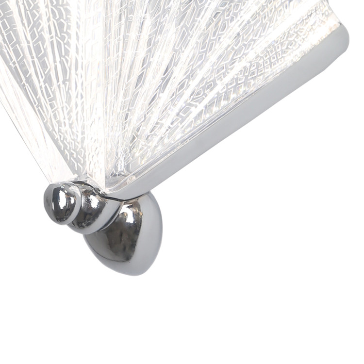 Chromowany kinkiet Mariposa do sypialni w stylu glamour - 14644
