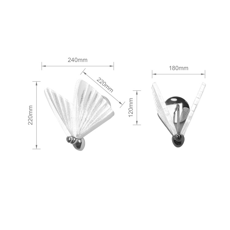 Dekoracyjny kinkiet z motylem Mariposa Light Prestige - 14647