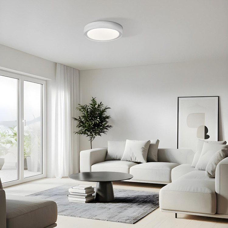 Nowoczesny biały plafon sufitowy Ronda LED - 14670